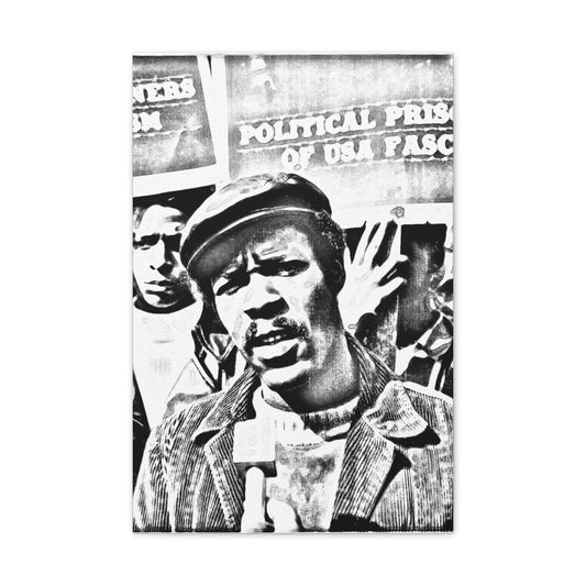 Black History David Hilliard ,Pencil Sketched,  Canvas Gallery Wrap, Panther Party Wall Art for office or gift , Civil Rights Art Print