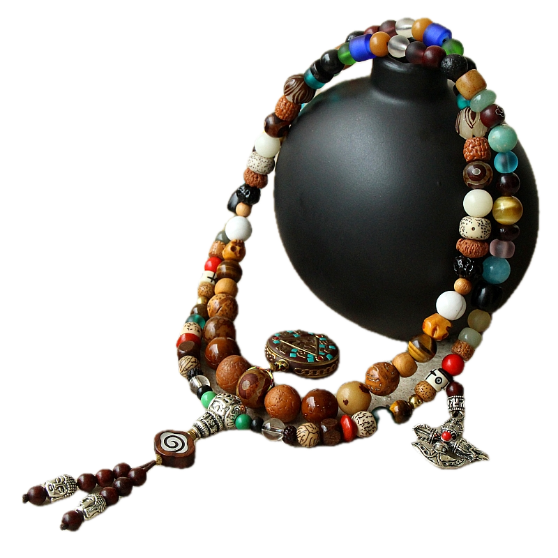 Tibetan Star And Moon Bodhi Prayer Beads