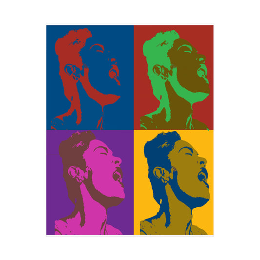 Billie Holiday Pop Art  - Dynamic Art Print for home office or gift -Pop Art Design, Rolled Posters
