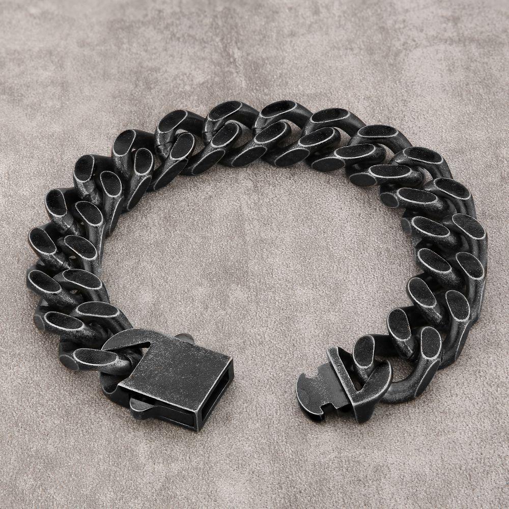 Titanium Steel Cuban Chain Bracelet