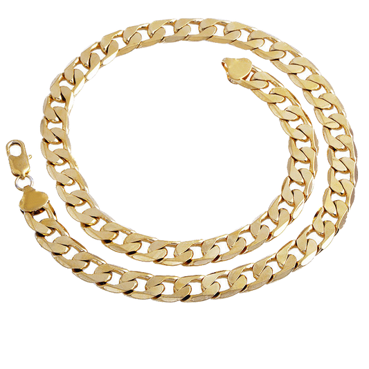 Bold Tank Gold Plated Chain Necklace for a Statement Look - The Nile 