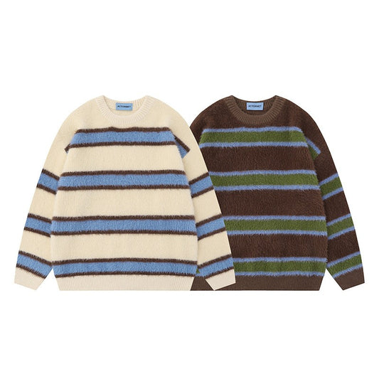 Vintage Stripe Knitted Mens/Womens Sweaters