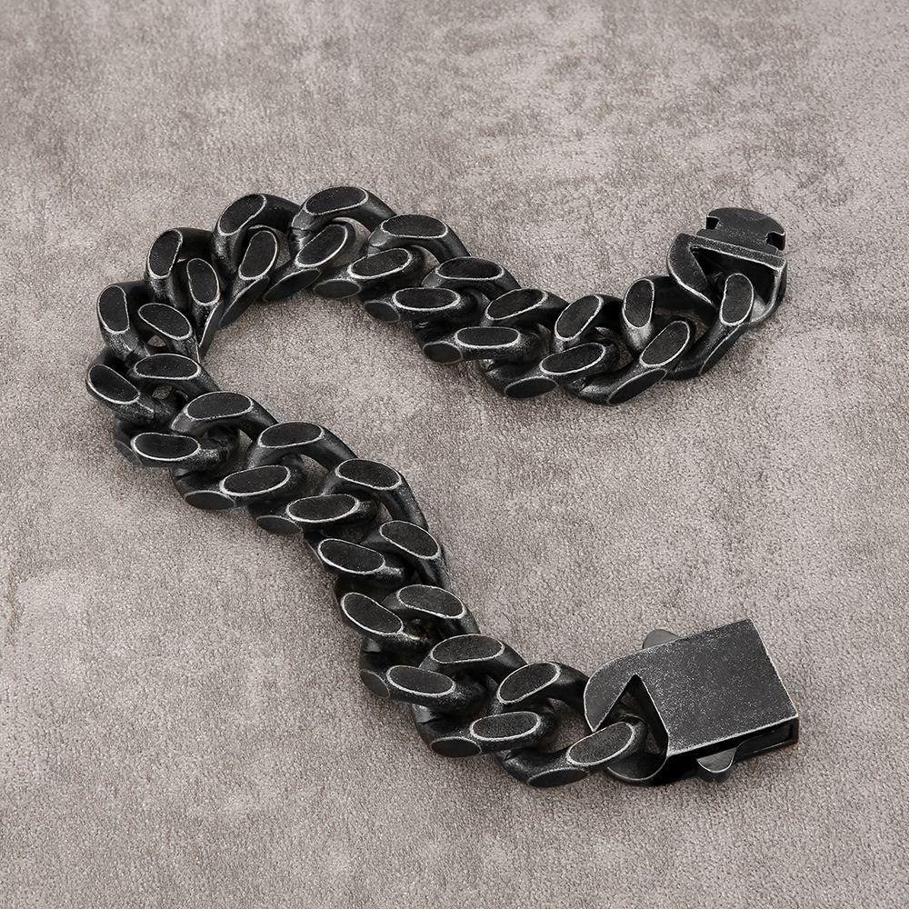 Titanium Steel Cuban Chain Bracelet