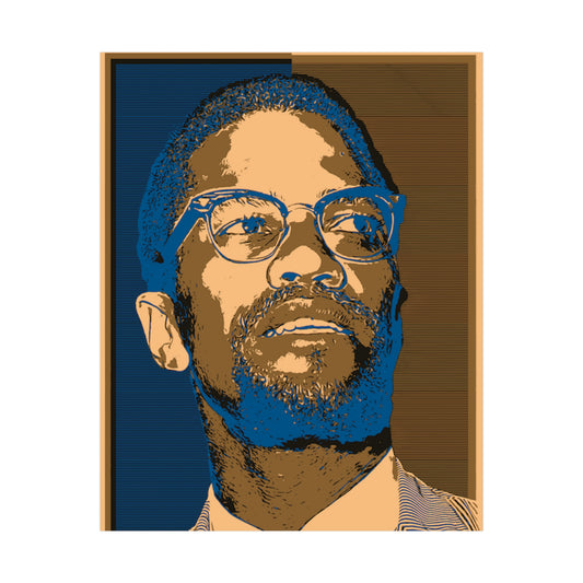 African American Art Malcolm X Remastered Pop Art Print - Iconic Black History Tribute - Vibrant Wall Decor"