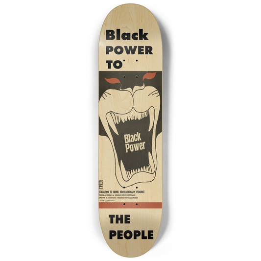 BLAKCk POWER Custom Black Panther Design Skateboard, Black Panther wall art , Black Culture Skateboard