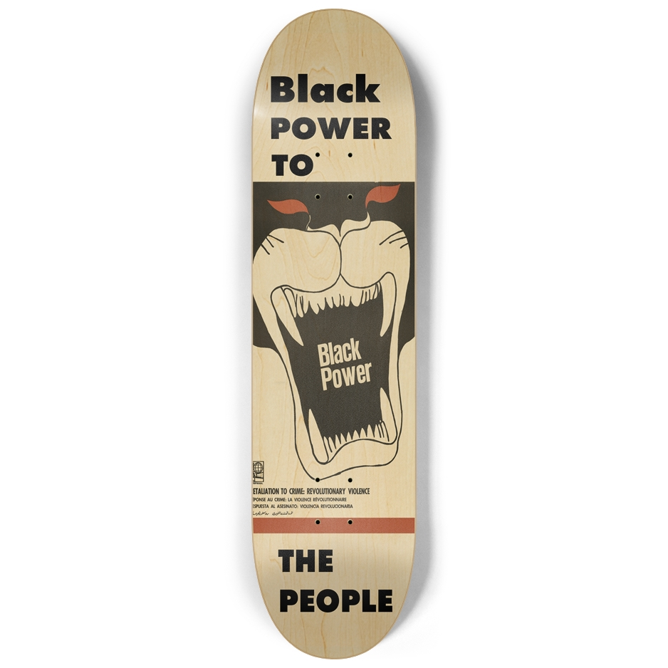 BLAKCk POWER Custom Black Panther Design Skateboard, Black Panther wall art , Black Culture Skateboard