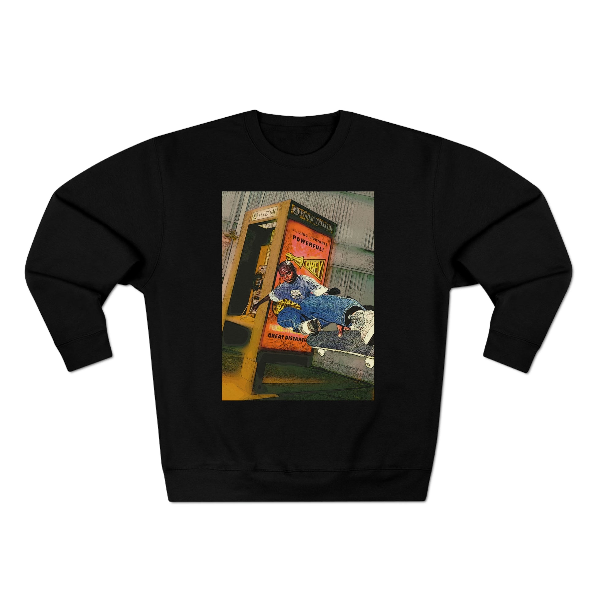 Skate Black Unisex Crewneck Sweatshirt | Streetwear Sweatshirt - The Nile 