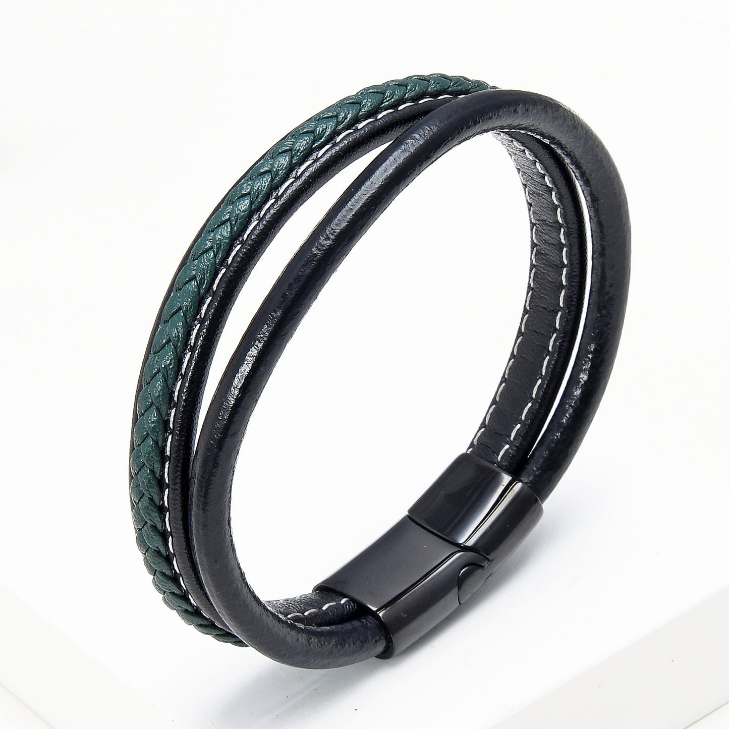 "Braided Genuine Leather Bracelet: A Symbol of Unity and Strength" - The Nile 