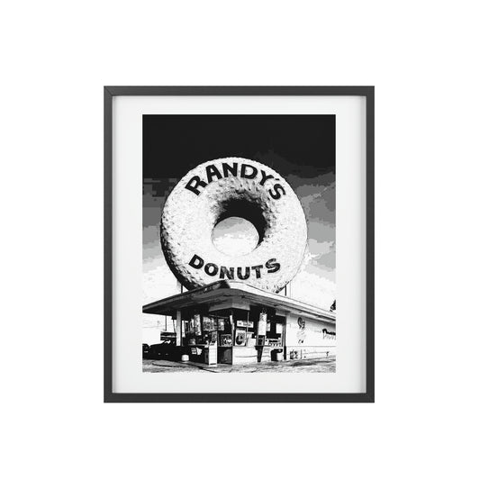 Randy's Donuts LA Poster | Iconic LA Landmark | Doughnut Shop | Foodie Art |