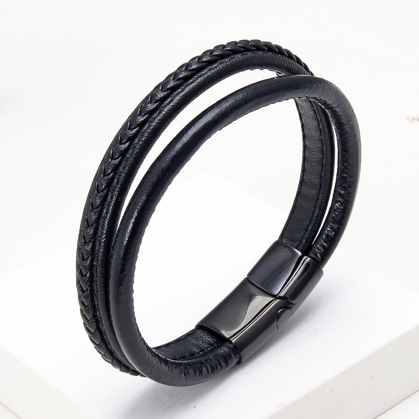 "Braided Genuine Leather Bracelet: A Symbol of Unity and Strength" - The Nile 
